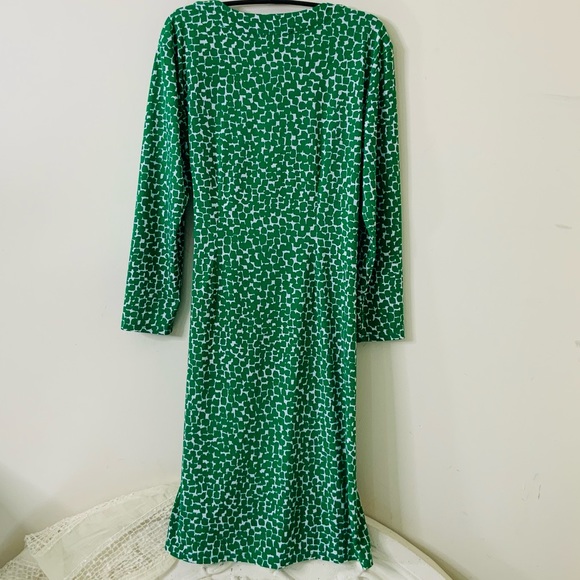 Mix Print Faux Wrap Dress - Picture 4 of 10